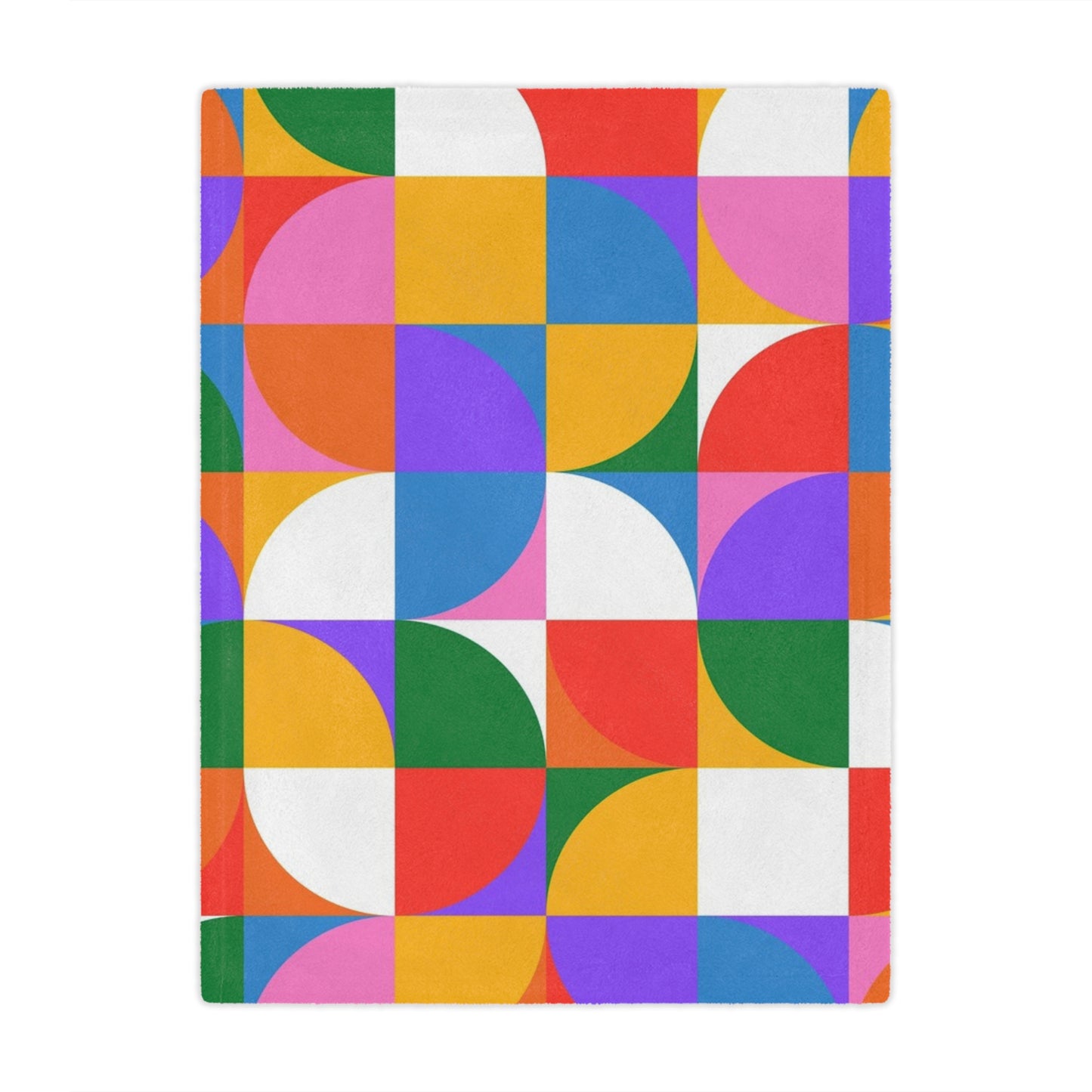 Colorful Geometric Minky Blanket – Cozy, Vibrant, and Perfect for Gifting