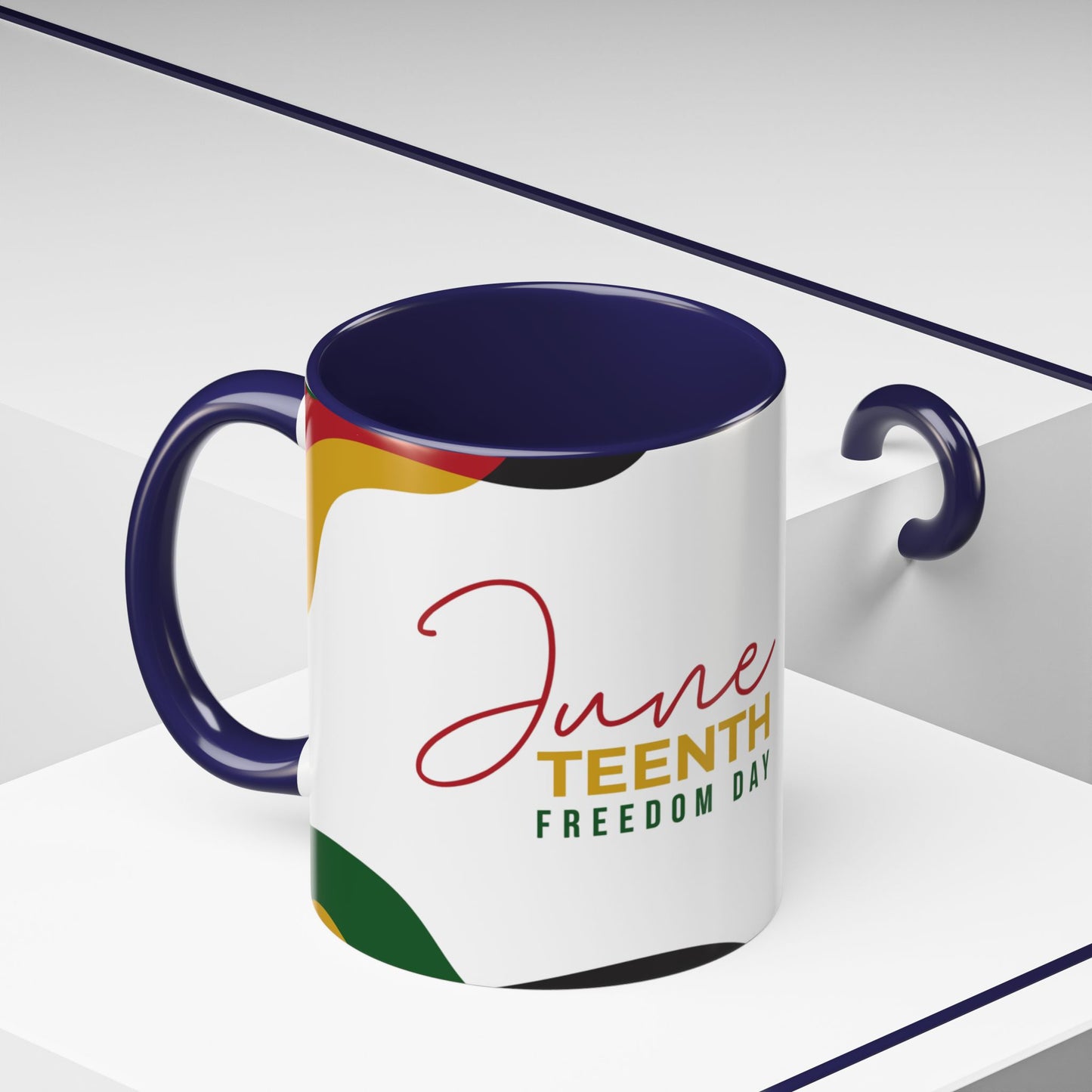 Juneteenth Freedom Day Accent Coffee Mug | Celebrate Liberation, Bold Black History Gift, Vibrant Home & Office Decor