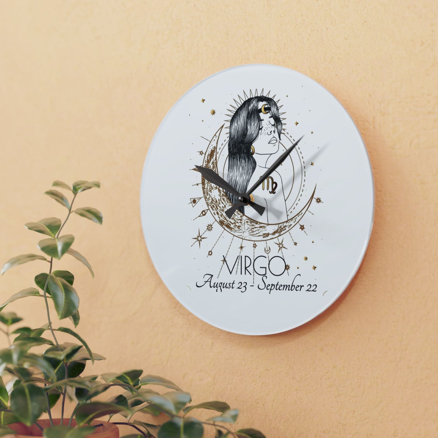 Virgo Star Timepiece – Acrylic Wall Clock