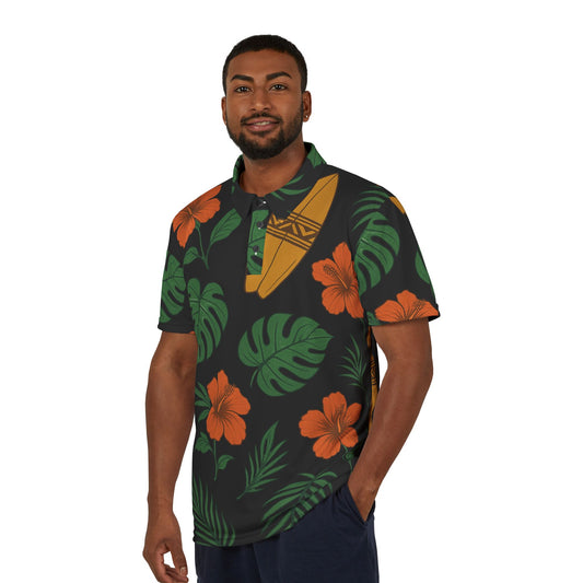 🌴 Tropical Bloom Polo Shirt – Summer Style with a Fresh Twist