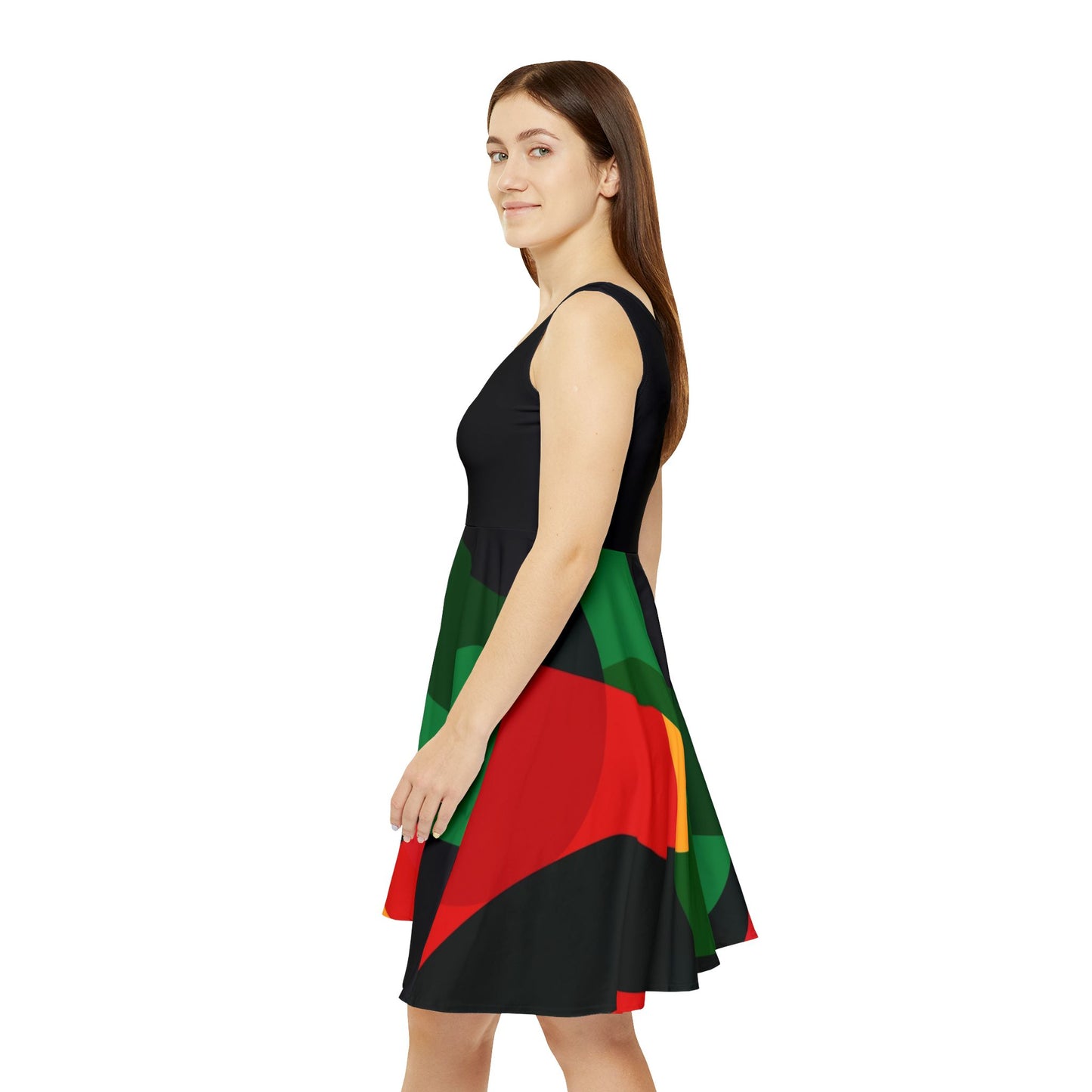 Colorwave Fit & Flare Dress – Bold Color, Effortless Charm