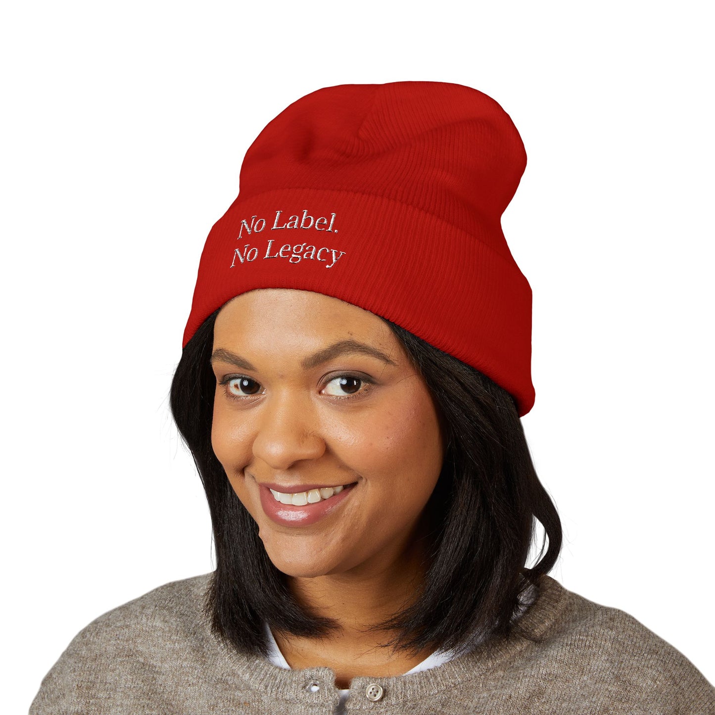 🖤 No Label. No Legacy – Cuffed Beanie Minimal words. Maximum energy.