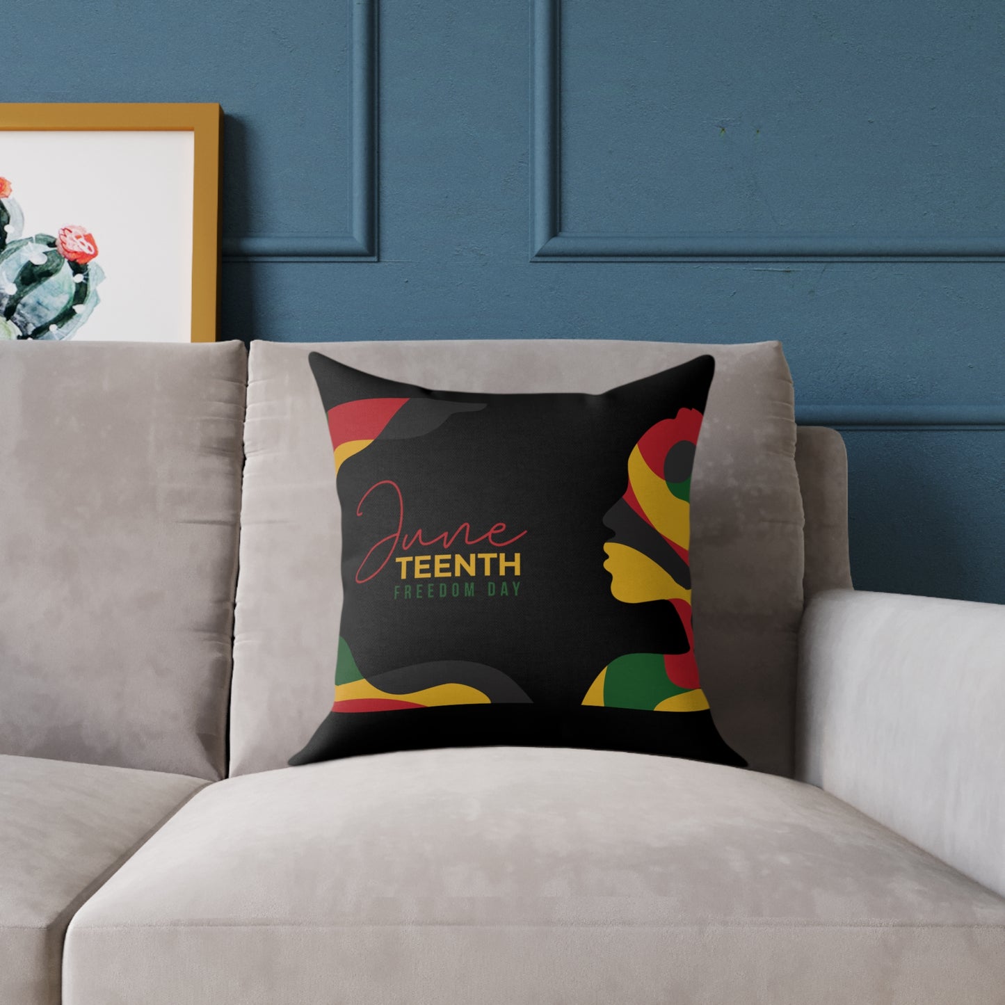 Freedom Blooms Juneteenth Pillow | Vibrant Decorative Cushion, Cultural Home Accent, Celebration Gift