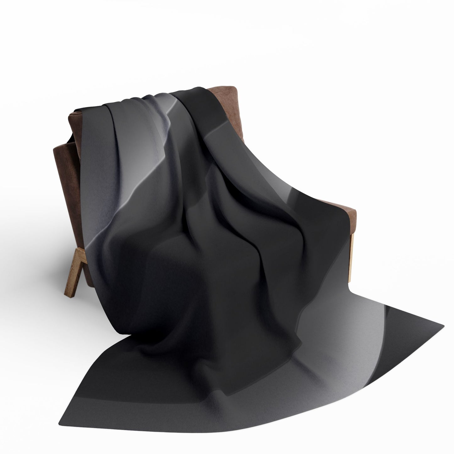 Black Abstract Cozy Arctic Fleece Blanket – Modern Comfort, Artistic Edge, Everyday Warmth