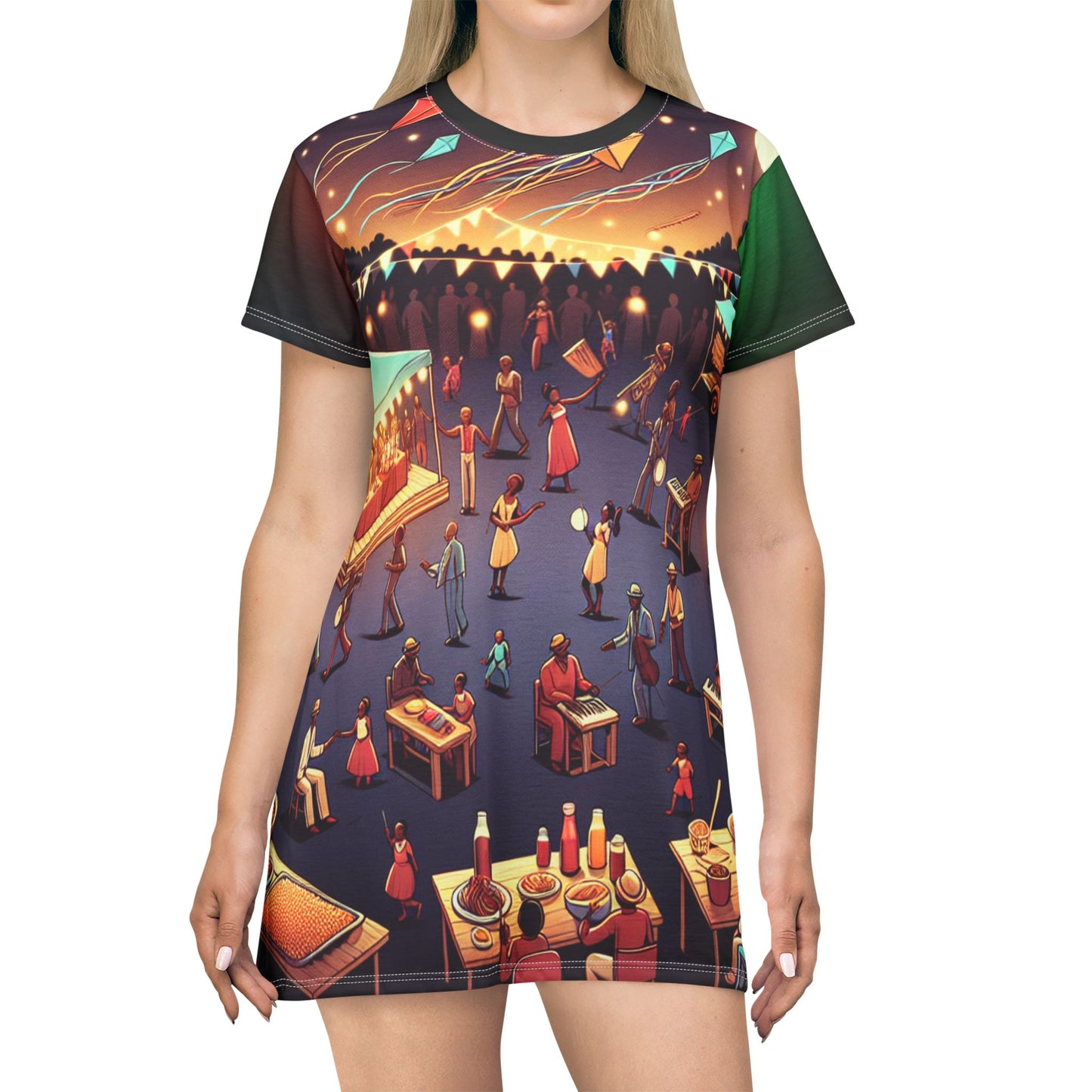 ✊🏾 Freedom Fest T-Shirt Dress – Unapologetically Free, Boldly You