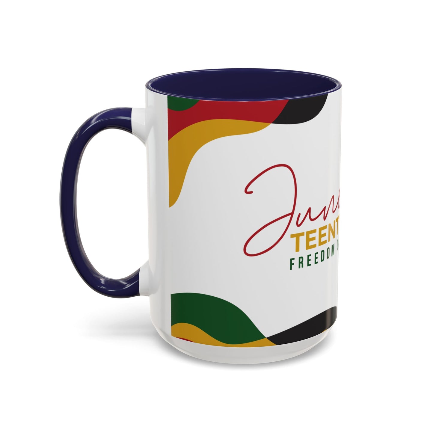 Juneteenth Freedom Day Accent Coffee Mug | Celebrate Liberation, Bold Black History Gift, Vibrant Home & Office Decor