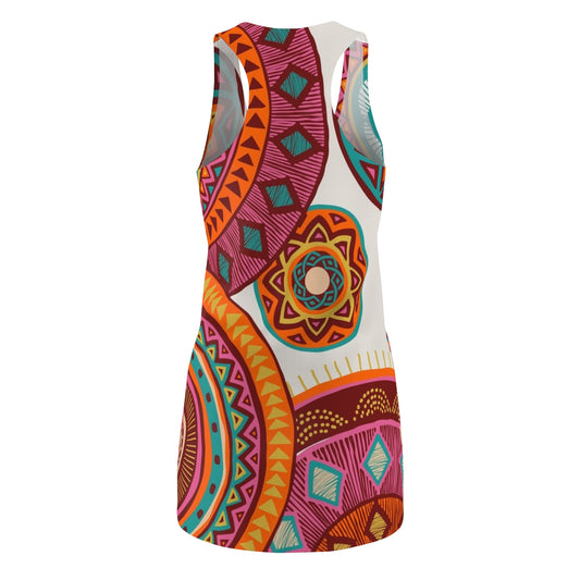 Colorful Boho Racerback Dress — Summer Festivals, Beach Days & Resort Style