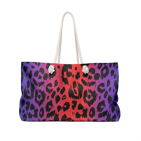 Wild Side Weekender – Bold Leopard Print Travel Tote for the Fearless & Fun
