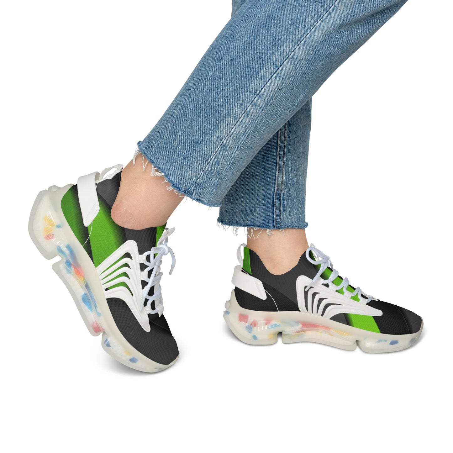 💚🖤 Neon Drip Mesh Runners Women's Trendy Mesh Sneakers | Lightweight, Bold Comfort | Spring/Summer Footwear & Gift Idea