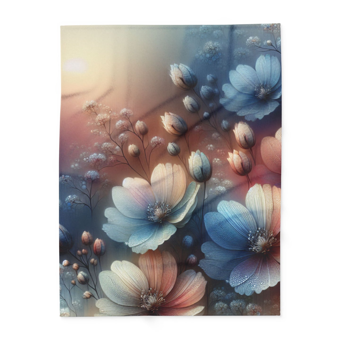 Floral Arctic Fleece Blanket – Cozy Comfort, Vibrant Design, Perfect for Home or Gifting