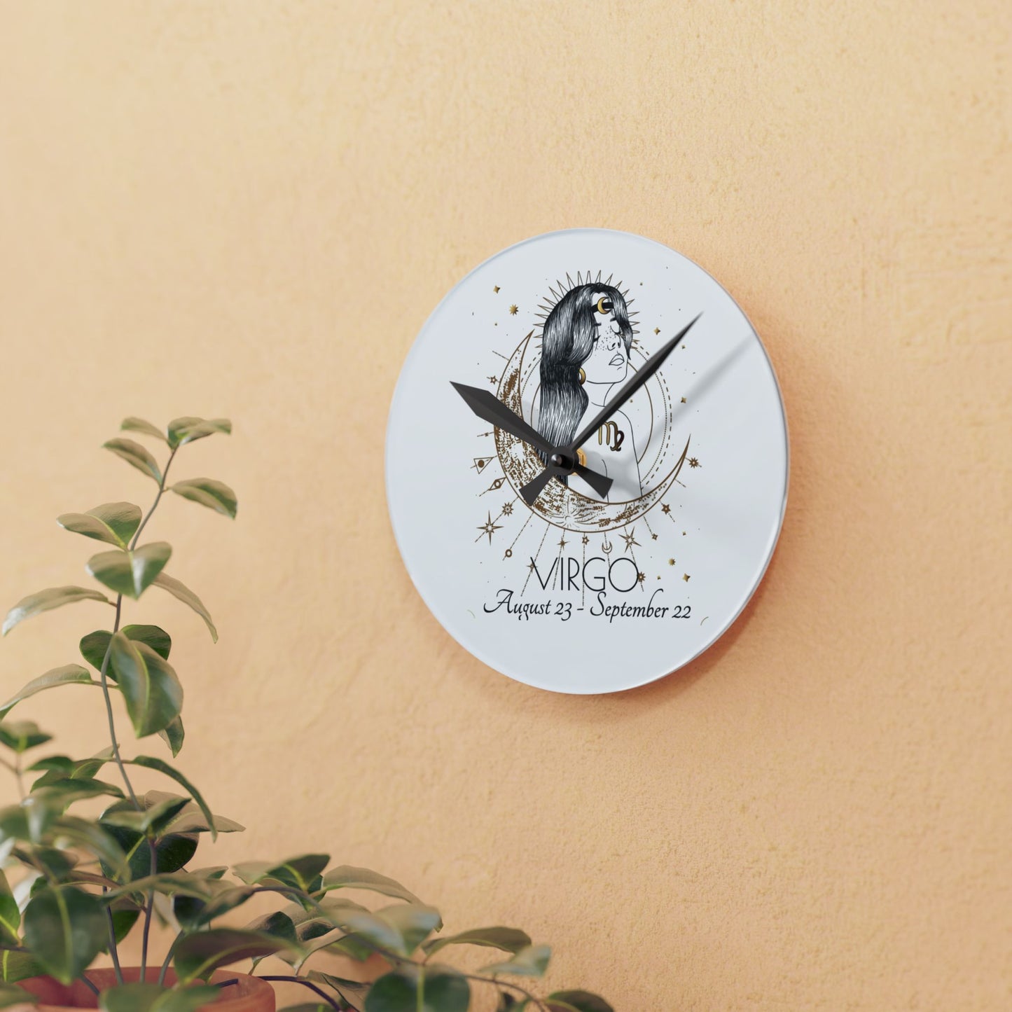 Virgo Star Timepiece – Acrylic Wall Clock