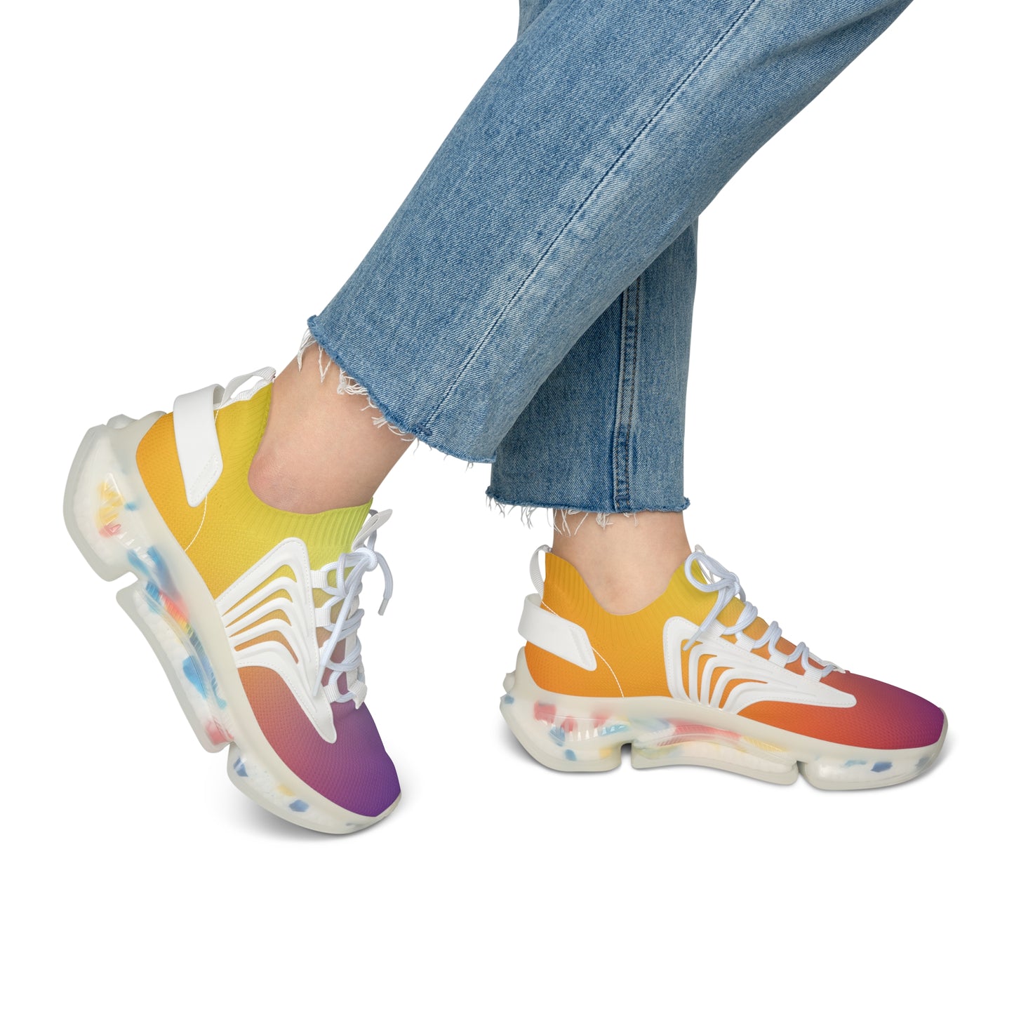 Rainbow Women's Mesh Sneakers | Colorful Comfort Meets Everyday Style