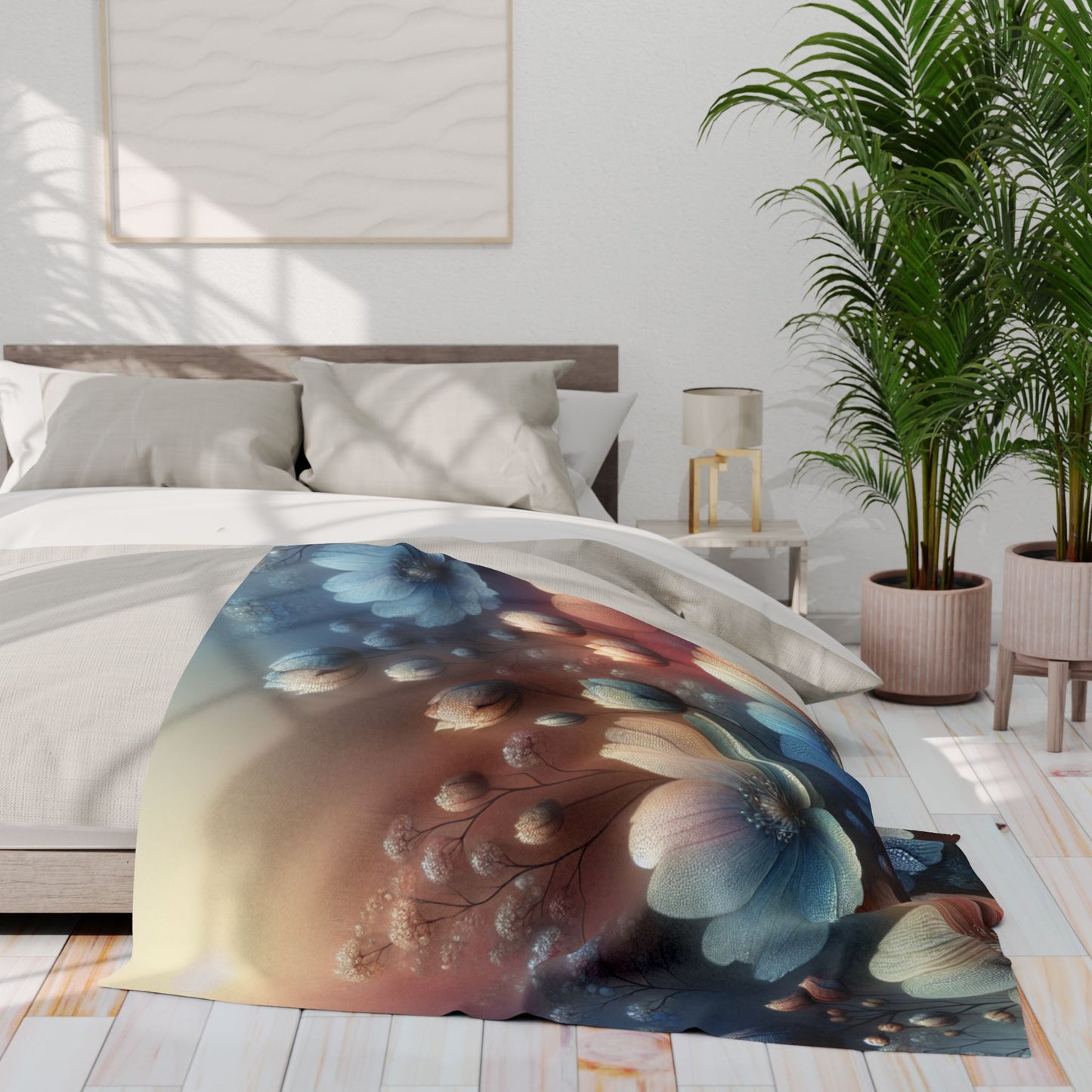 Floral Arctic Fleece Blanket – Cozy Comfort, Vibrant Design, Perfect for Home or Gifting