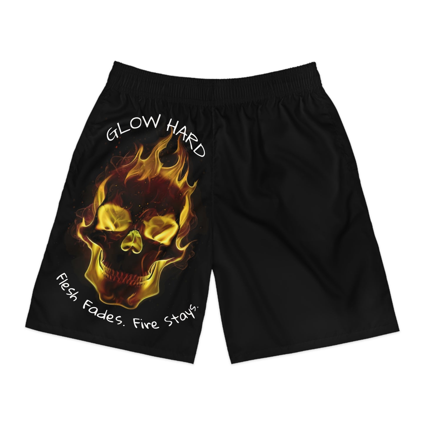 🔥 Flame Skull Men’s Jogger Shorts – Street-Ready Heat Meets Everyday Comfort