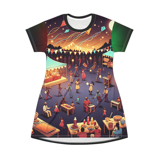 ✊🏾 Freedom Fest T-Shirt Dress – Unapologetically Free, Boldly You