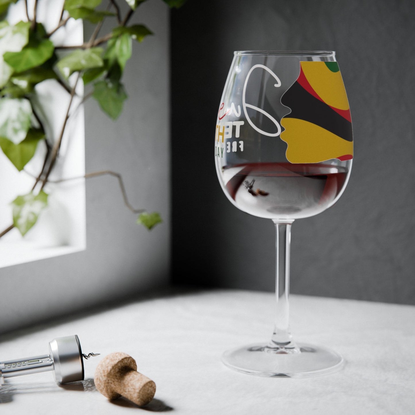 Juneteenth Celebration Wine Glass | 12oz Stemware for Freedom Day Toasts, Wine Lover’s Gift, Event Glassware