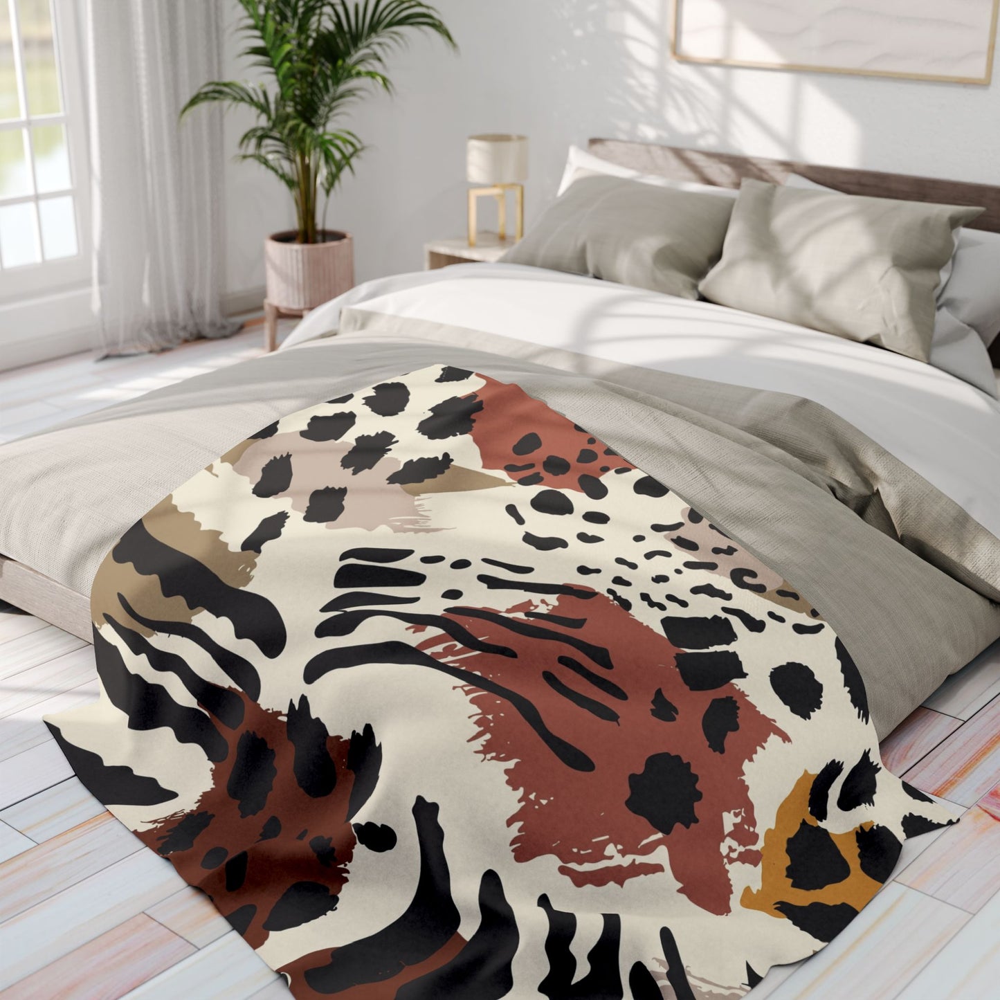Cozy Arctic Fleece Blanket – Animal Print Throw for Stylish Comfort & Warmth