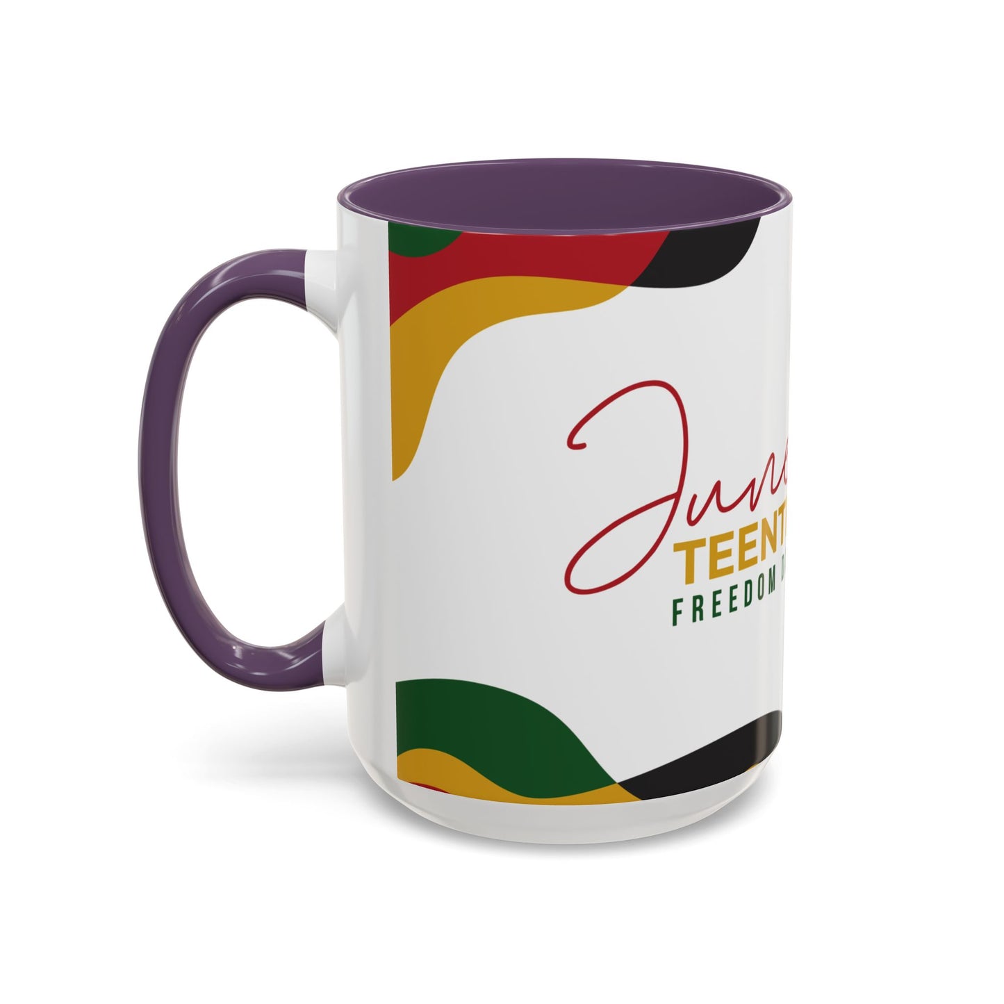 Juneteenth Freedom Day Accent Coffee Mug | Celebrate Liberation, Bold Black History Gift, Vibrant Home & Office Decor