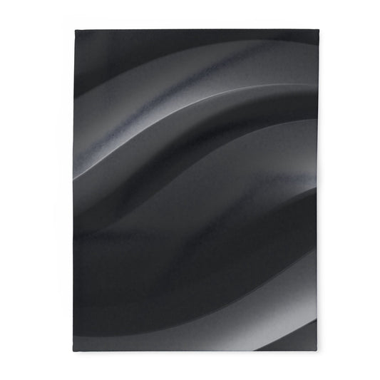 Black Abstract Cozy Arctic Fleece Blanket – Modern Comfort, Artistic Edge, Everyday Warmth