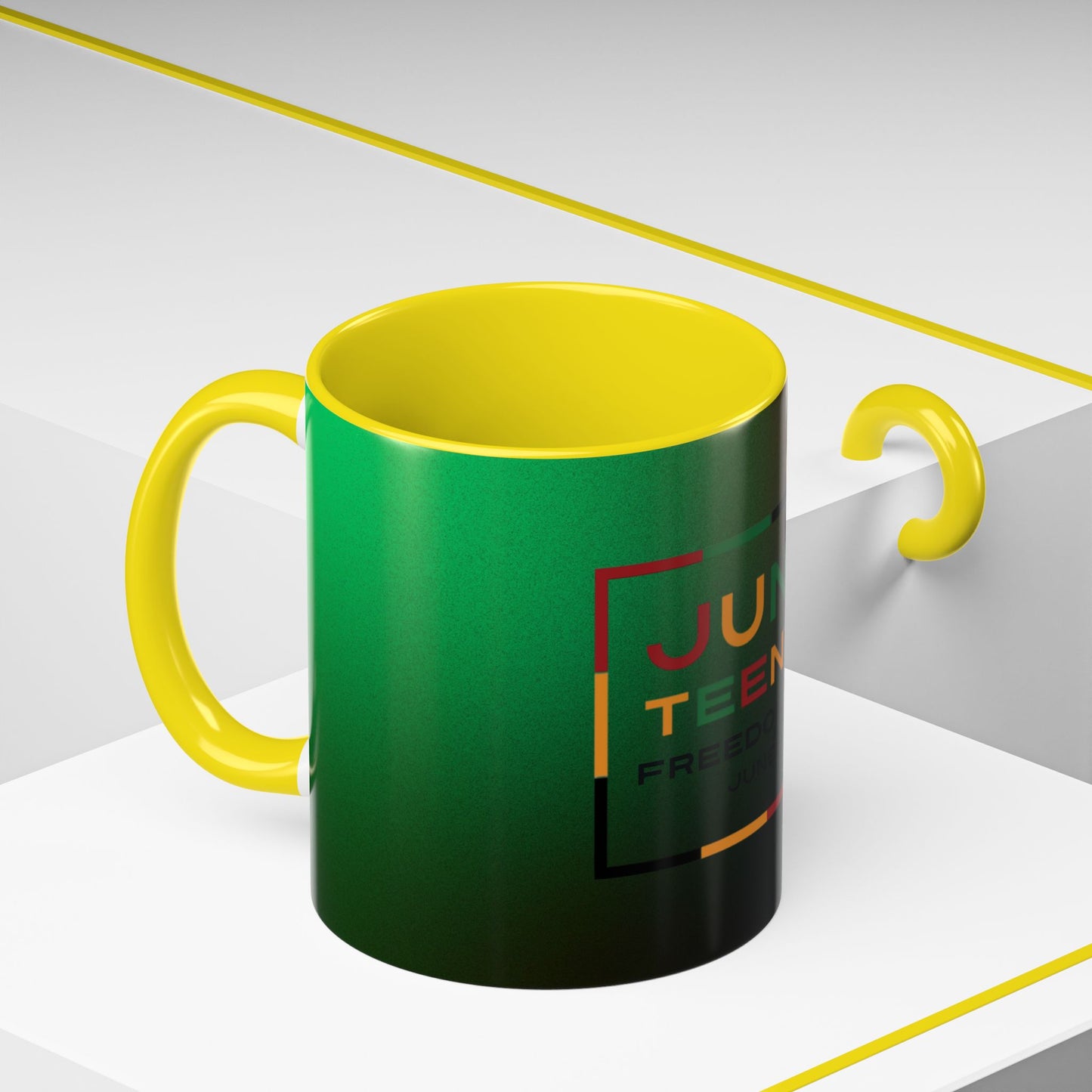 Juneteenth Accent Coffee Mug - Celebrate Freedom, Gift for Black History Month, Unique Housewarming Gift, Colorful Mug for All Occasions