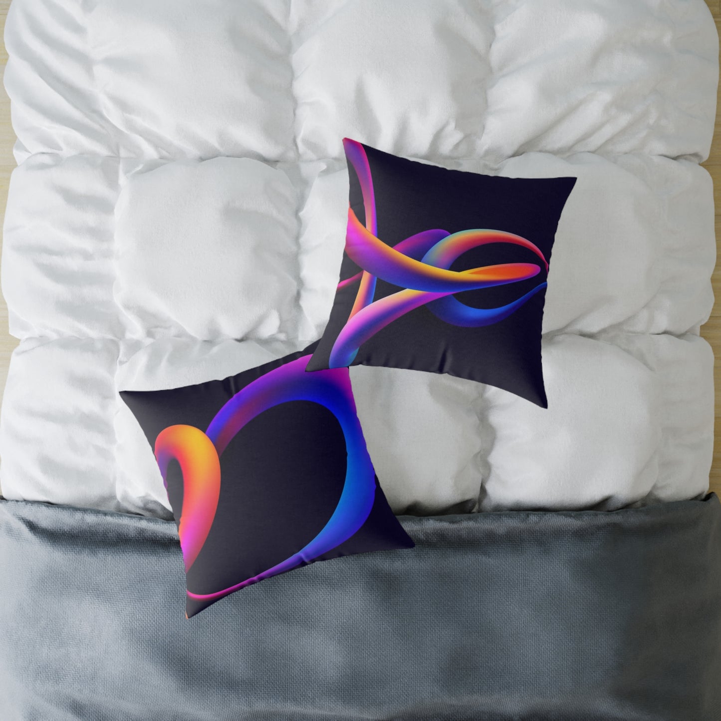 HeartMuse Modern Art Pillow | Abstract Heart Throw Cushion, Vibrant Home Accent, Valentine's Day or Anniversary Gift