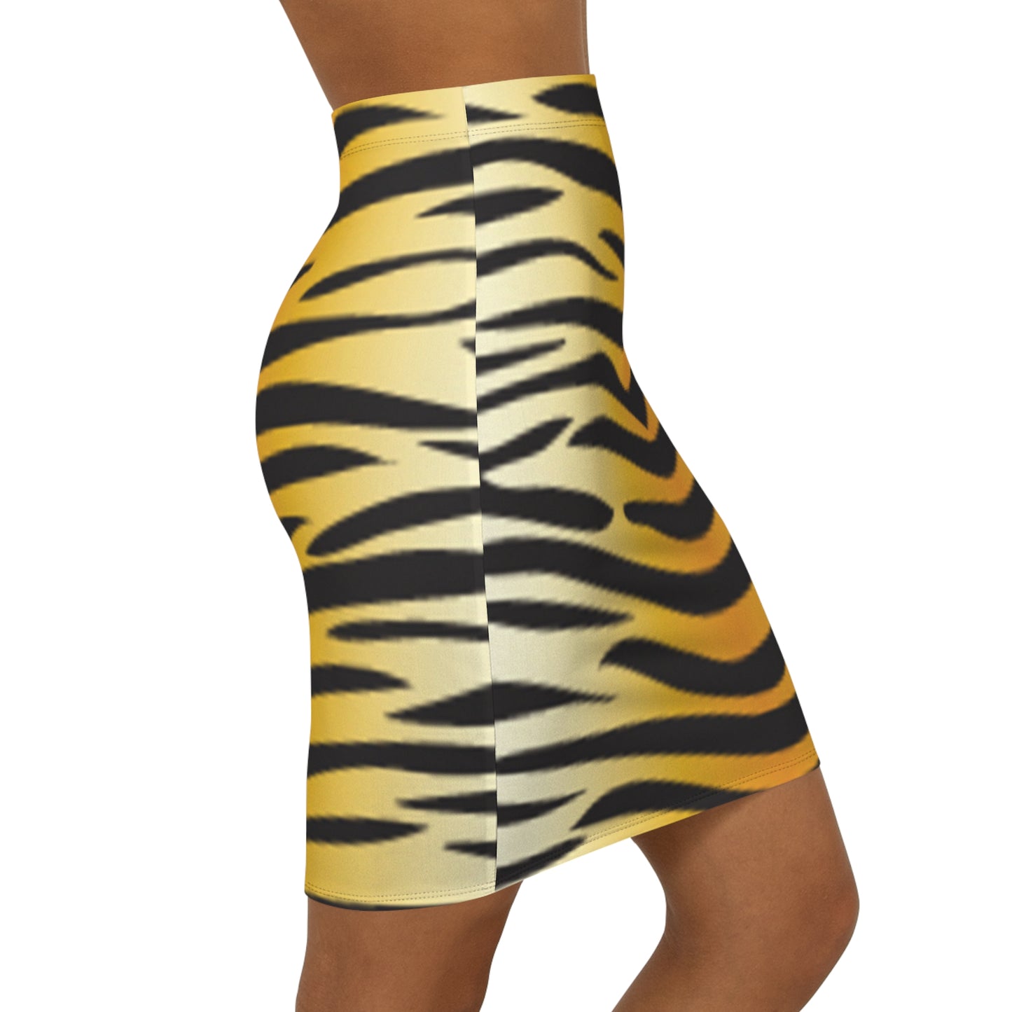 Stylish Tiger Striped Pencil Skirt – Fierce, Feminine, and Fabulous