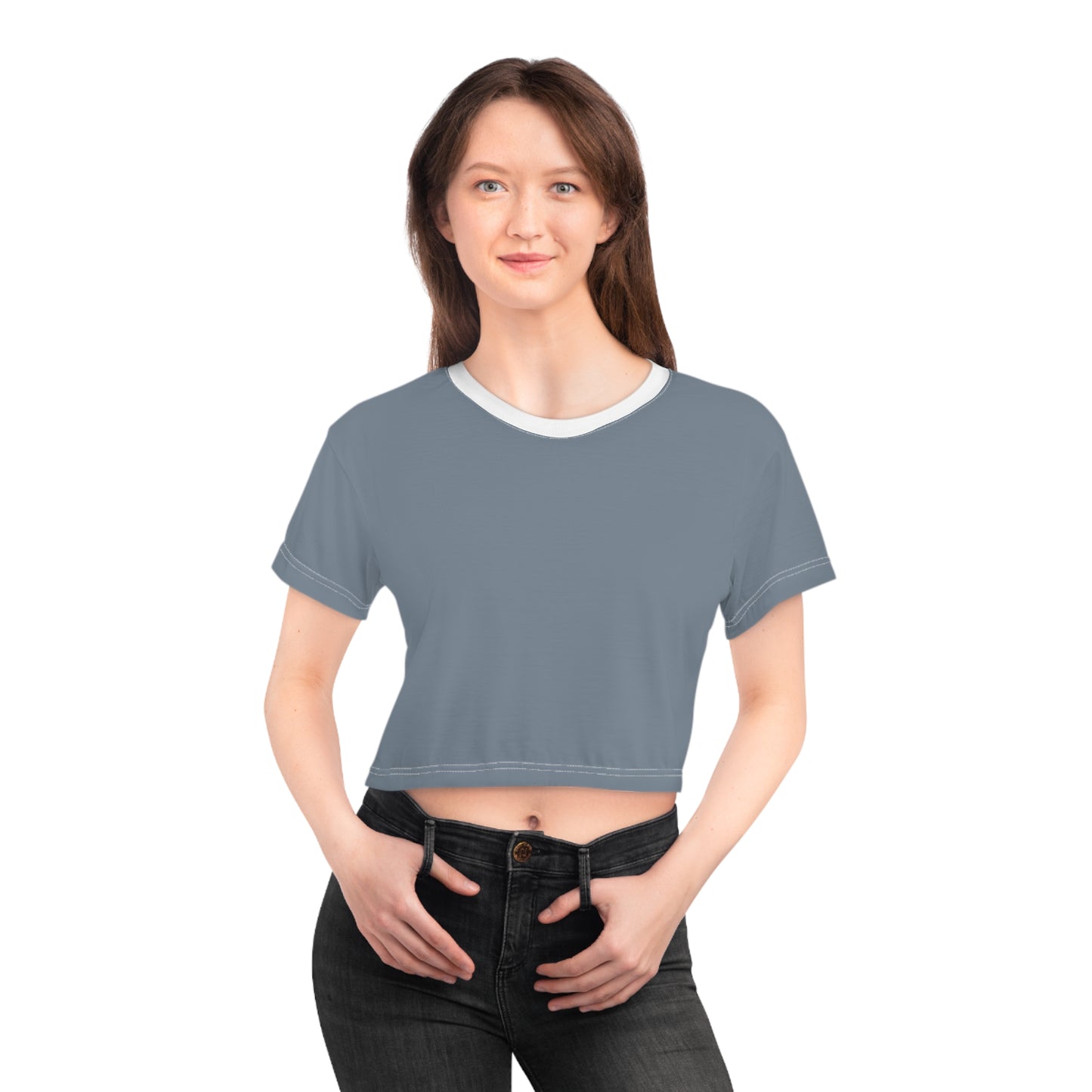 Classic Gray Crop Tee – Effortless Comfort, Everyday Versatility, Timeless Style