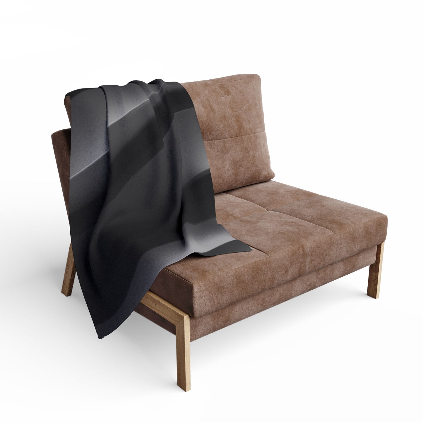 Black Abstract Cozy Arctic Fleece Blanket – Modern Comfort, Artistic Edge, Everyday Warmth