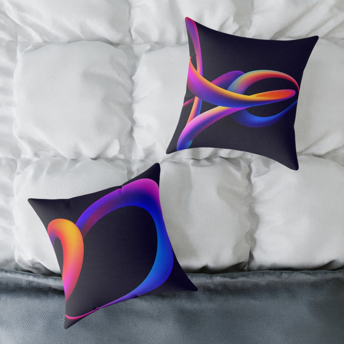 HeartMuse Modern Art Pillow | Abstract Heart Throw Cushion, Vibrant Home Accent, Valentine's Day or Anniversary Gift