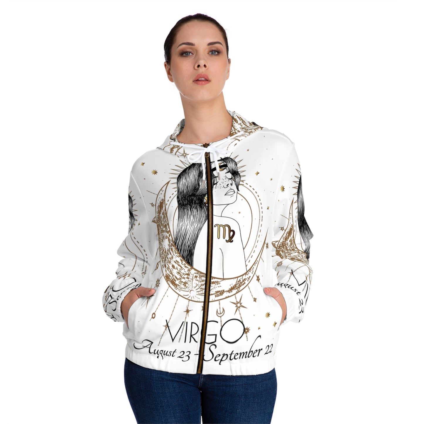 Celestial Virgo Women’s Full-Zip Hoodie