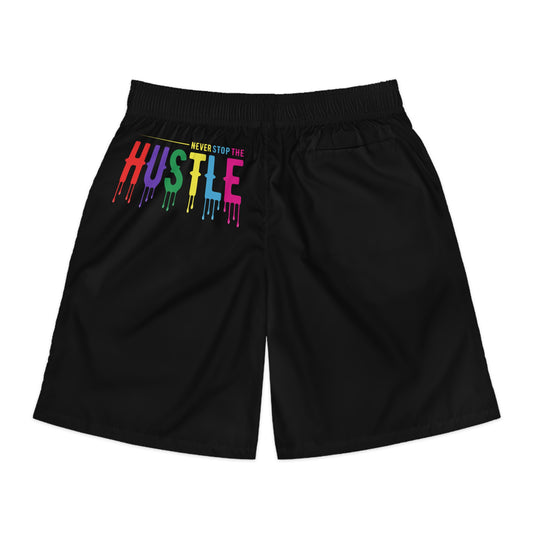 Colorful Hustle Men’s Jogger Shorts | Vibrant Summer Activewear, Gym & Casual Comfort