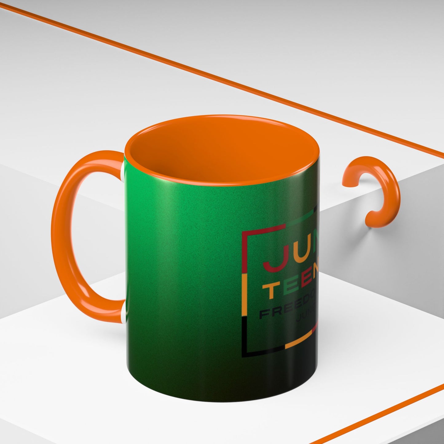 Juneteenth Accent Coffee Mug - Celebrate Freedom, Gift for Black History Month, Unique Housewarming Gift, Colorful Mug for All Occasions