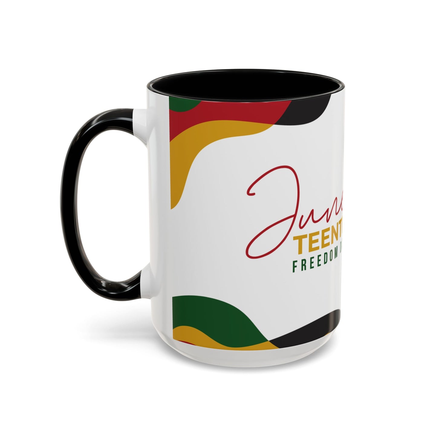 Juneteenth Freedom Day Accent Coffee Mug | Celebrate Liberation, Bold Black History Gift, Vibrant Home & Office Decor