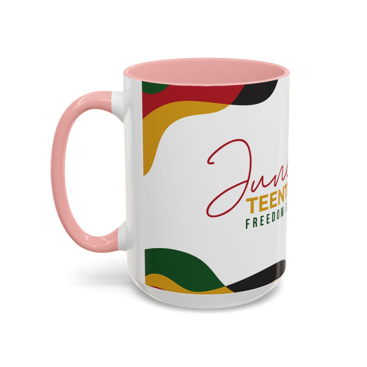 Juneteenth Freedom Day Accent Coffee Mug | Celebrate Liberation, Bold Black History Gift, Vibrant Home & Office Decor
