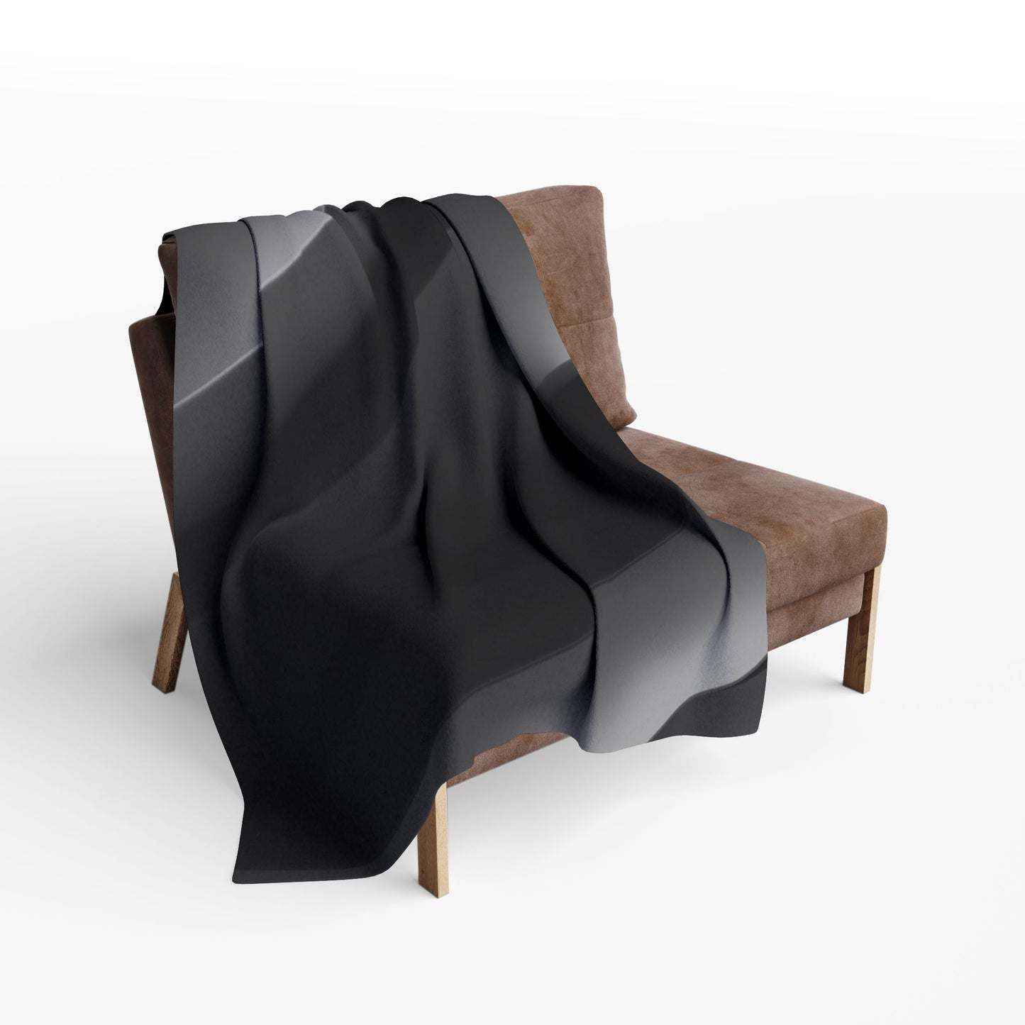 Black Abstract Cozy Arctic Fleece Blanket – Modern Comfort, Artistic Edge, Everyday Warmth