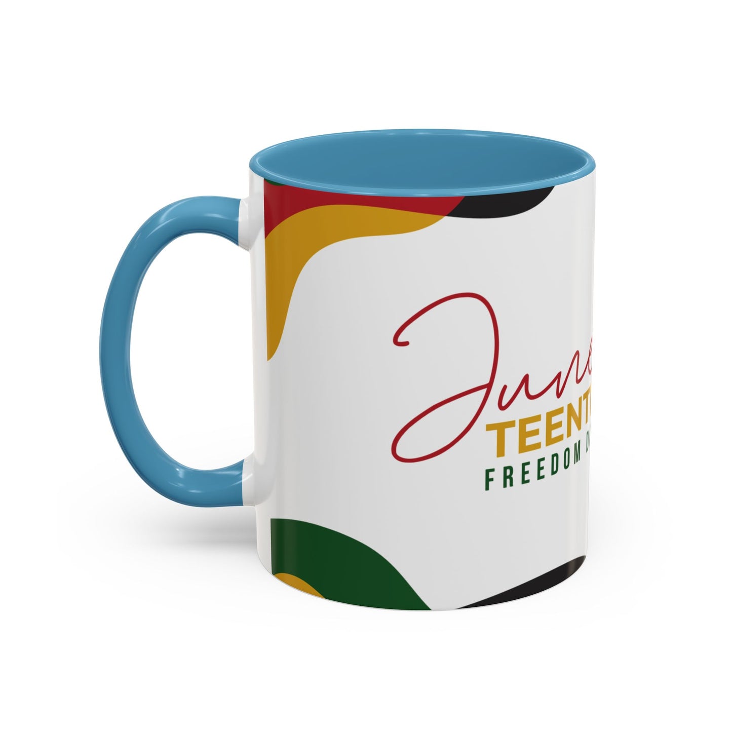 Juneteenth Freedom Day Accent Coffee Mug | Celebrate Liberation, Bold Black History Gift, Vibrant Home & Office Decor