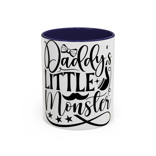 Daddy's Little Monster Coffee Mug | Funny Gift for Dads, Father’s Day Mug, Baby Shower Surprise, Family Drinkware