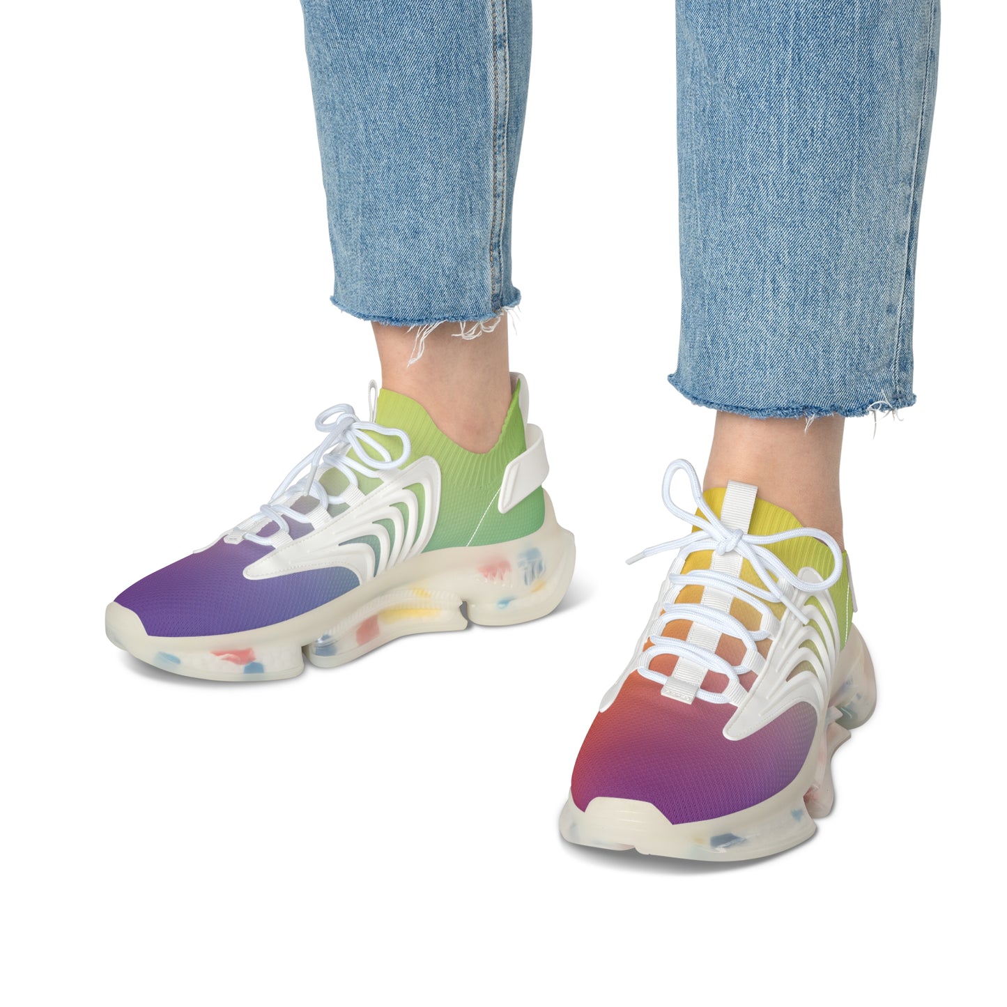 Rainbow Women's Mesh Sneakers | Colorful Comfort Meets Everyday Style