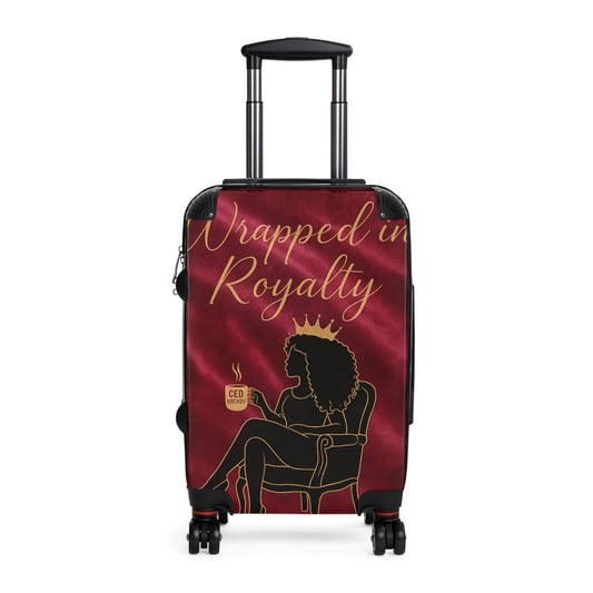 👑 Wrapped in Royalty – Luxurious Travel Suitcase