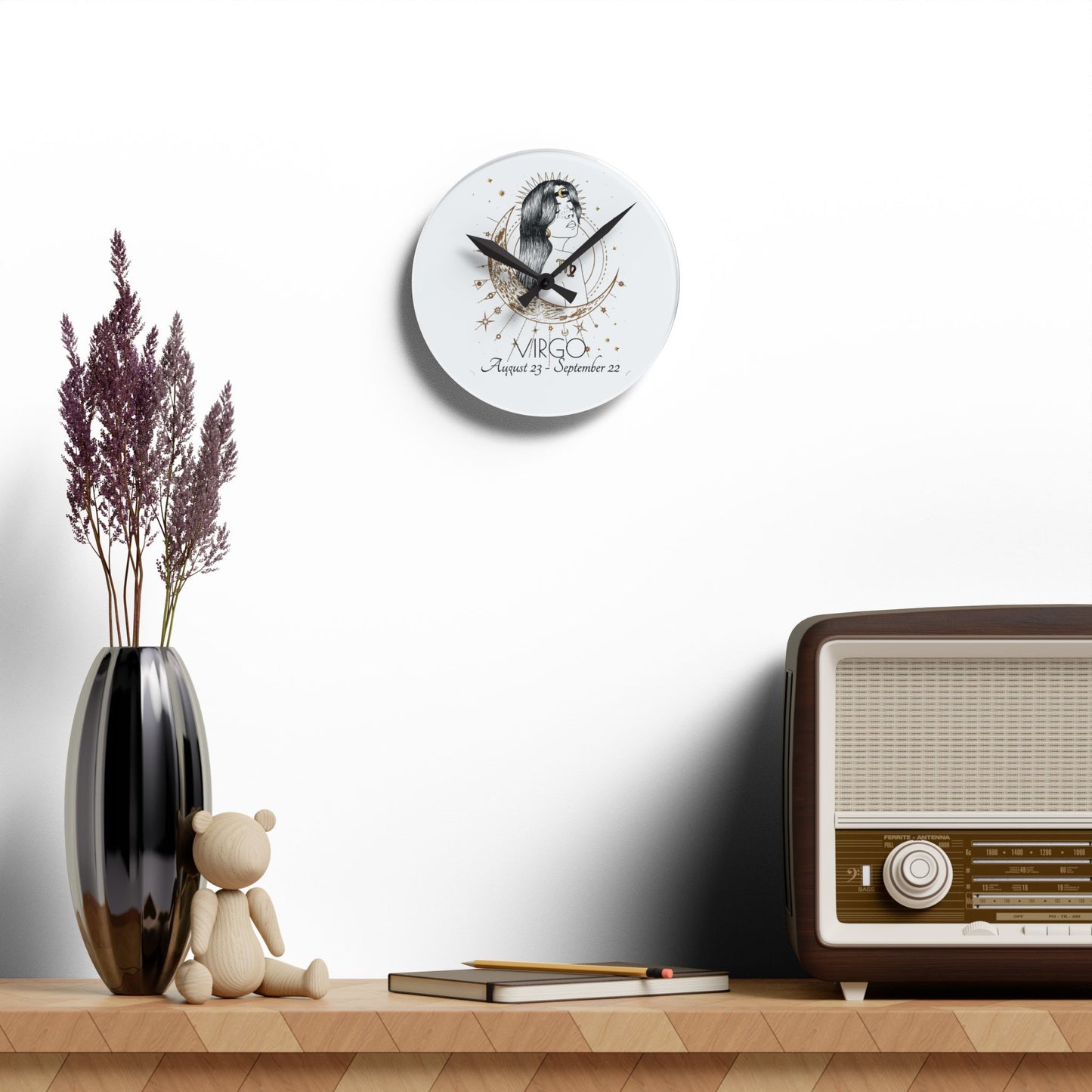 Virgo Star Timepiece – Acrylic Wall Clock