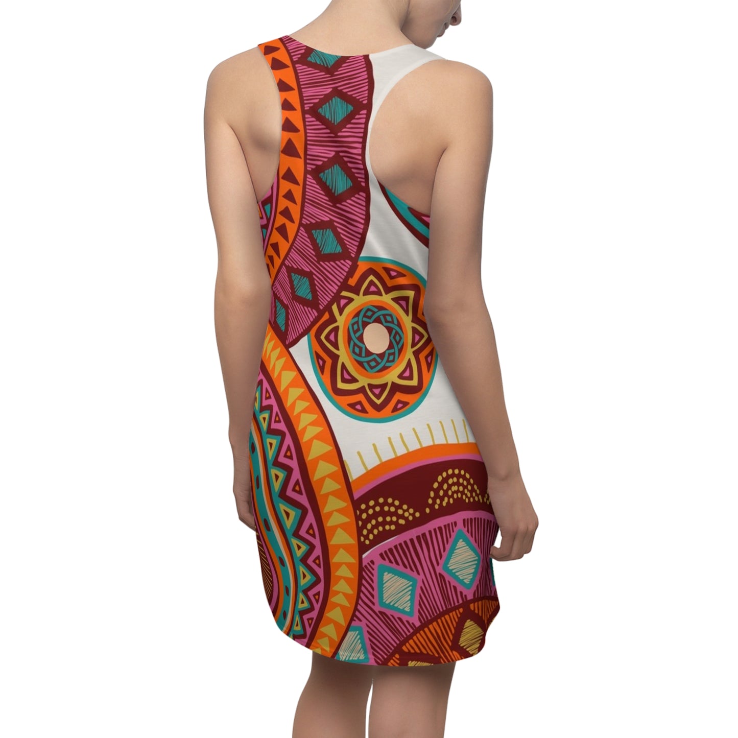 Colorful Boho Racerback Dress — Summer Festivals, Beach Days & Resort Style
