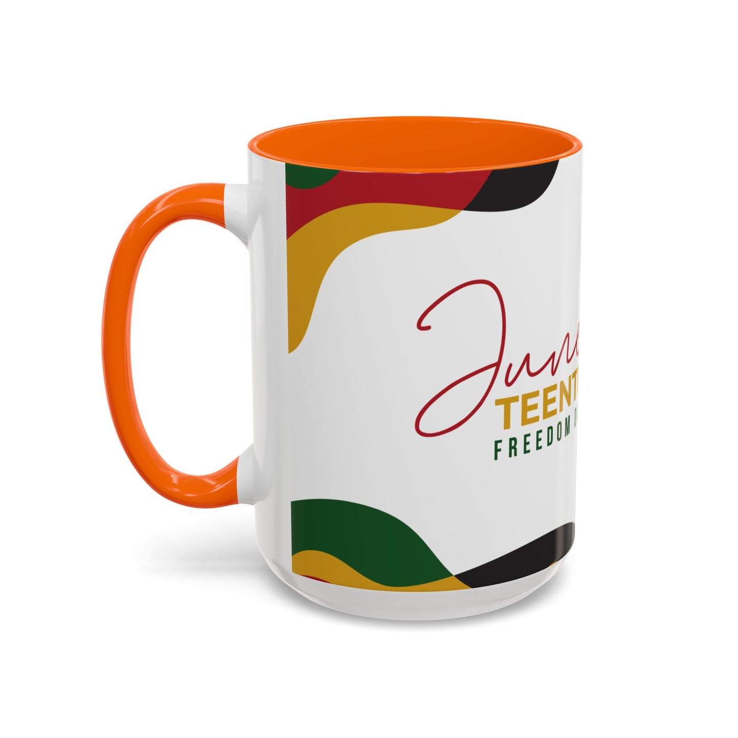 Juneteenth Freedom Day Accent Coffee Mug | Celebrate Liberation, Bold Black History Gift, Vibrant Home & Office Decor