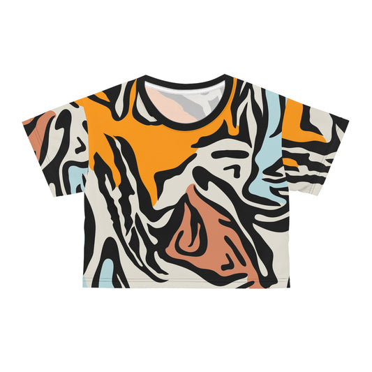 Abstract Art Crop Tee – Bold Color, Limitless Style