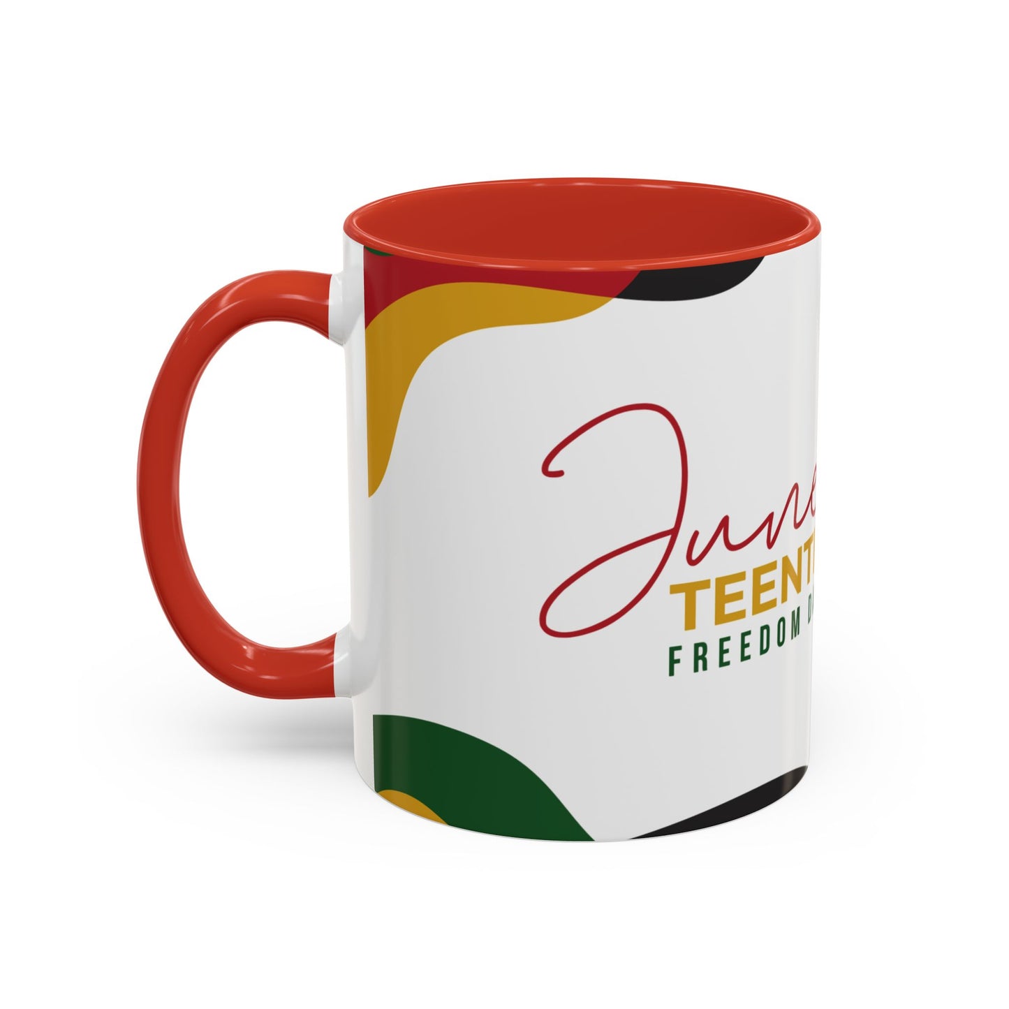Juneteenth Freedom Day Accent Coffee Mug | Celebrate Liberation, Bold Black History Gift, Vibrant Home & Office Decor