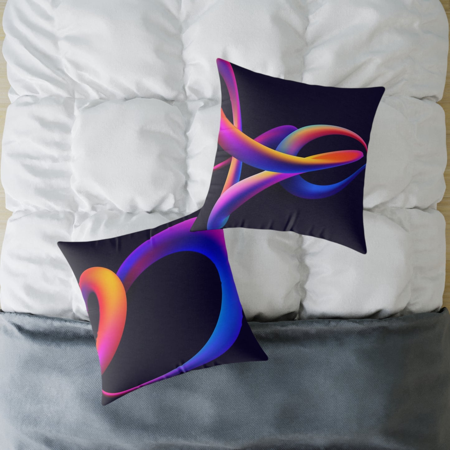 HeartMuse Modern Art Pillow | Abstract Heart Throw Cushion, Vibrant Home Accent, Valentine's Day or Anniversary Gift