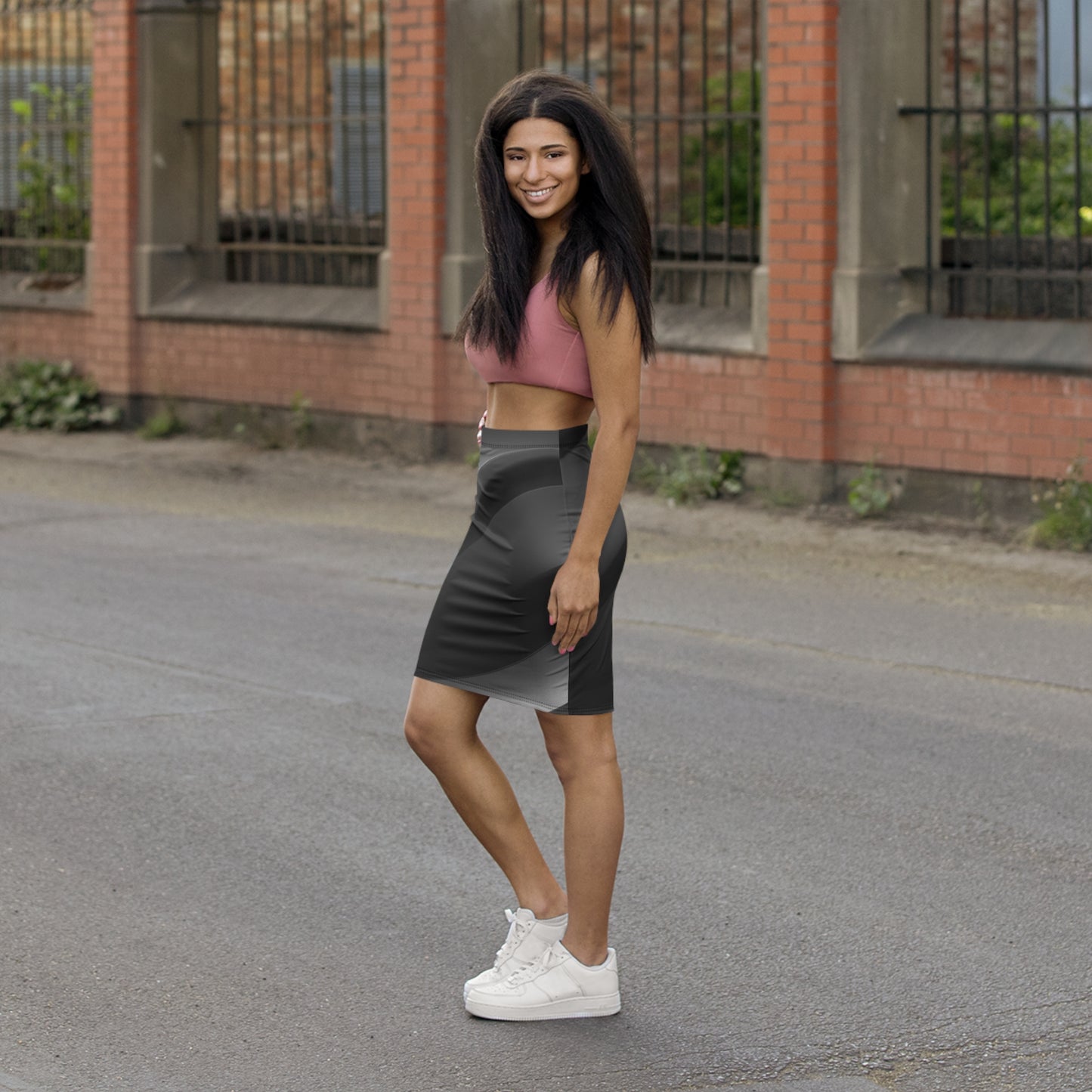 “Black Tie Mood” Pencil Skirt – Bold Elegance, Effortless Confidence