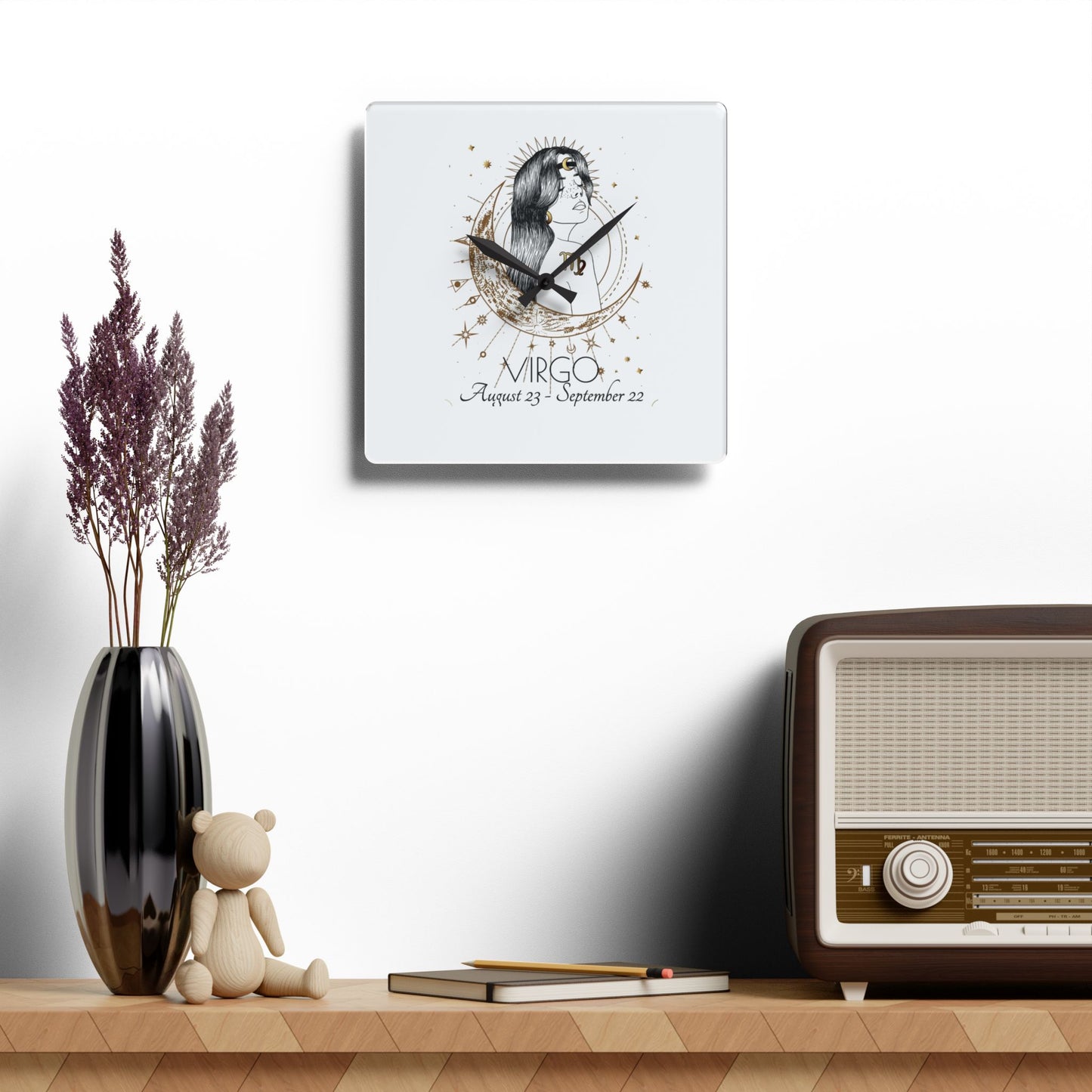 Virgo Star Timepiece – Acrylic Wall Clock
