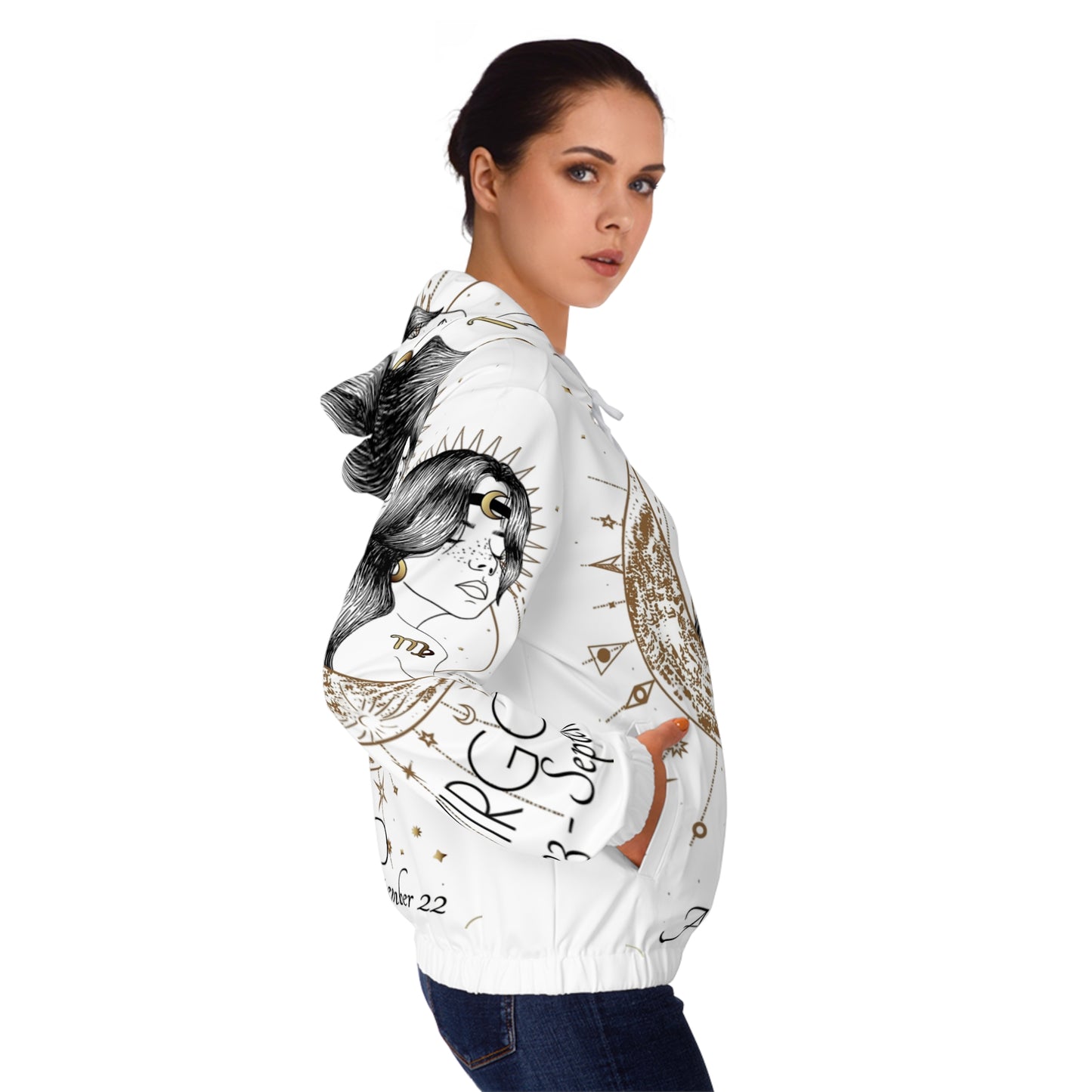 Celestial Virgo Women’s Full-Zip Hoodie