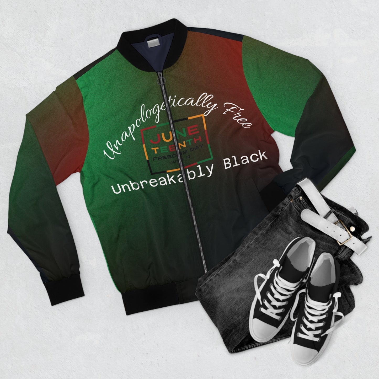🔥 Unbound Bomber – Men’s Juneteenth Celebration Jacket