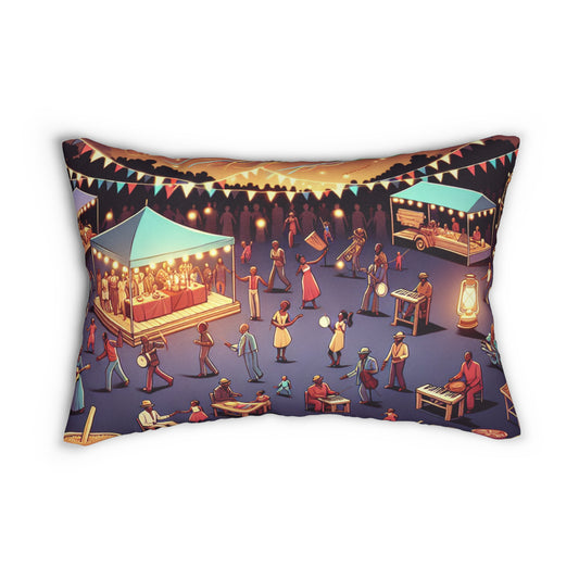 JoyGather Lumbar Pillow | Festive Cushion for Cozy Spaces, Boho-Inspired Home Accent, Thoughtful Holiday Gift